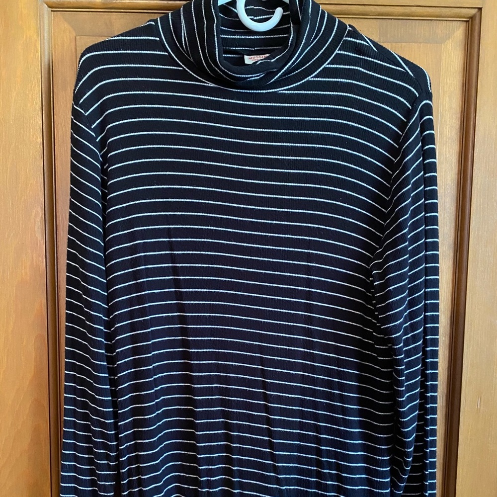 Long and light striped turtleneck